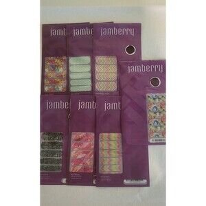 Jamberry Nail Wraps Lot Of 7 Nail Wraps Many Colorful Styles